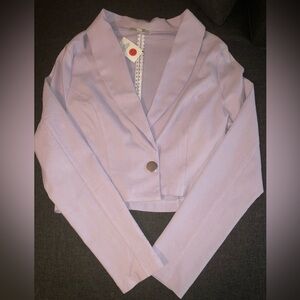 Lavender Crop Blazer